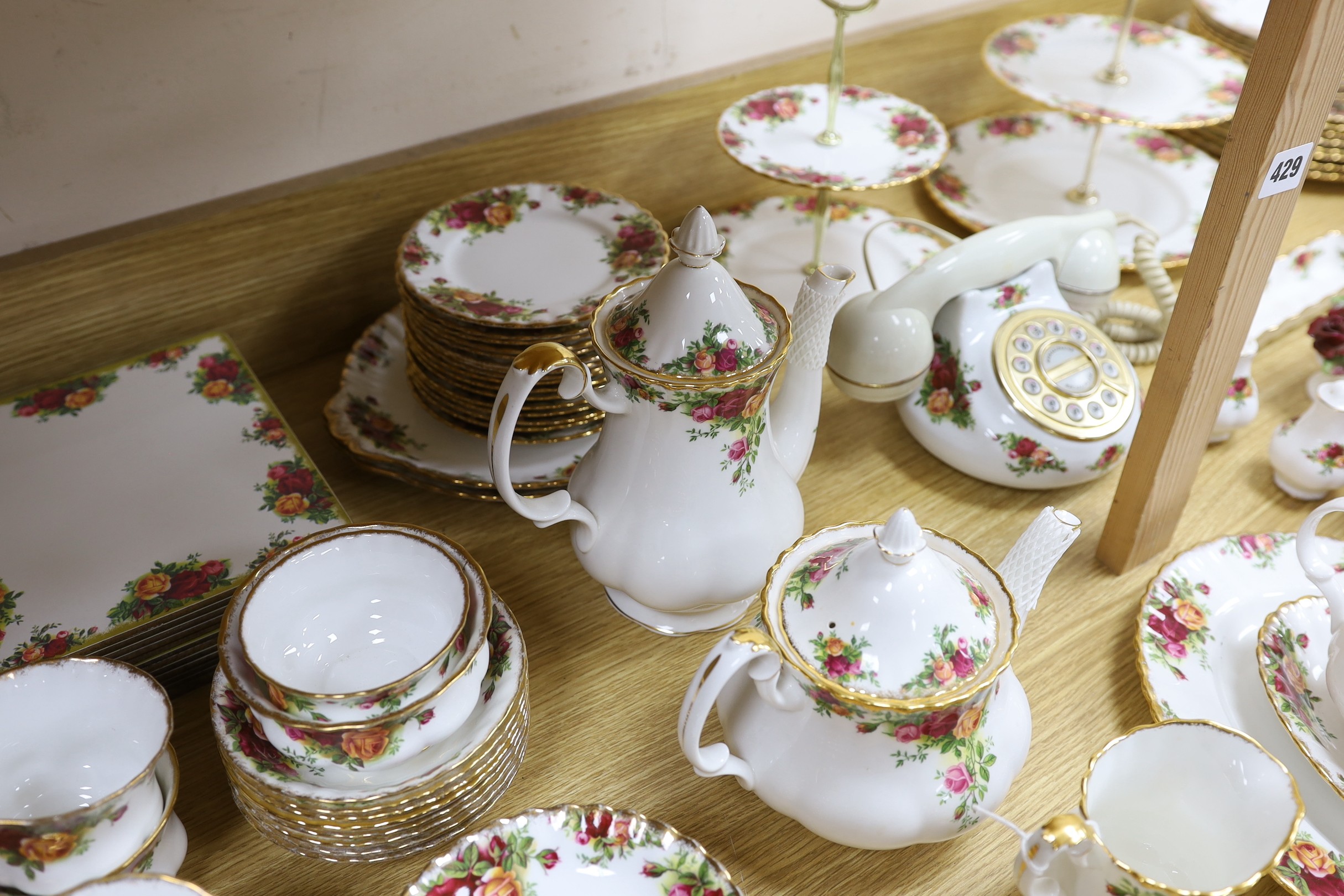 An extensive Royal Albert Old Country Roses dinner, tea service etc.